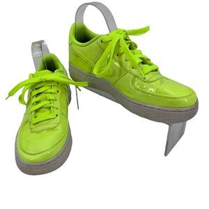 Nike Air Force One LV8 Sneakers Youth 5.5 UV Volt Patent Leather Low Athletic